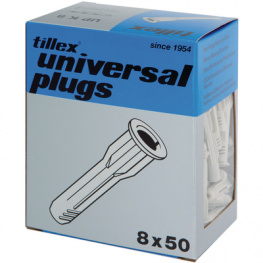UP K 10X60MM [50 шт], Universal Wall Plugs with Collar 10 x 60 mm PU=50 ST, Tillex