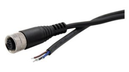 RND 205-01209, M12 Cable Connector, 5m, Straight, Socket, 4 Poles, A-Coded, Solder, RND Connect