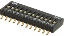 416131160812, DIP Switch Flat 12-Pin 1.27mm Gull Wing, WURTH Elektronik