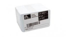 104523-111, Plastic Card, 500 Cards, PVC, White, Zebra