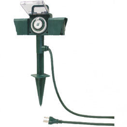 4011315004511, Plug socket stake, 2x T13 and timer, Steffen