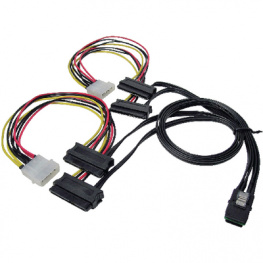 AA-80873-1, Mini SAS - 4x SAS cable internal 1 m, Maxxtro