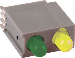 1201.2131, PCB LED, SMD 3 mm round green/yellow, Mentor