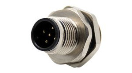 RND 205-01182, M12 Straight Plug Sensor Circular Connector, 5 Poles, A-Coded, Solder, RND Connect