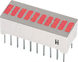 ELB1001SDRDA/S530-A3/P42, LED bar display red, Everlight