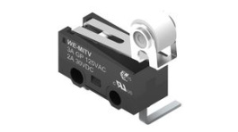 463093691402, Micro Switch WS-MITV, 3A, 2A, SPDT, 1.47N, Roller Lever, WURTH Elektronik