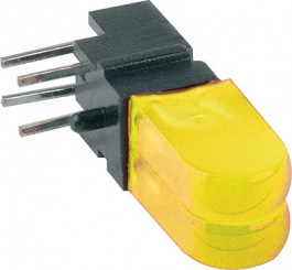 1802.7732, LED; в корпусе; желтый; Кол-во диод: 2; 20мА; Линза: матовая,желтая, Mentor