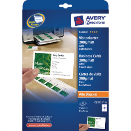 C32011-25, Superior Business Cards, 25 x 10 cards, 85 x 54 mm, Zweckform