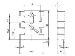 KL-169/SN, Радиатор: штампованный; U; натуральный; L: 30мм; W: 25,4мм; H: 12,7мм, Seifert electronic