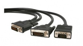 DVIVGAYMM6, Video Cable, DVI-I 24 + 5-Pin Plug - DVI-D 24 + 1-Pin Male/VGA Plug, 2560 x 1600, 1.8m, StarTech.com