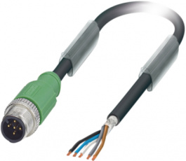 SAC-5P-M12MS/ 5,0-PUR SH, Actuator/sensor-cable M12 Plug Open 5 m, Phoenix Contact