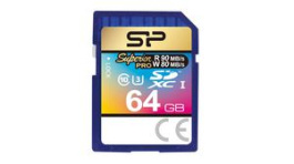SP064GBSDXCU3V10, Memory Card, 64GB, SDXC, 90MB/s, 80MB/s, Silicon Power