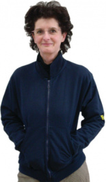 51-761-0010, ESD fleece Size S blue, K&K Fabric