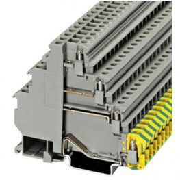 3011038, DLKB 2,5-PE terminal block, 0.2...2.5 mm2 400 vac 24 a grey, Phoenix Contact