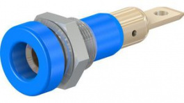 23.0190-23, Panel Mount Socket \x1a4mm Blue 25A 30V Gold-Plated, Staubli (former Multi-Contact )