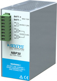 NBP30, Dual Voltage Lead Acid Battery pack\In: 12 or 24Vdc, Out: 12 or 24Vdc/5A, NEXTYS