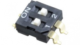 418121270802, DIP Switch Raised 2-Pin 2.54mm Gull Wing, WURTH Elektronik