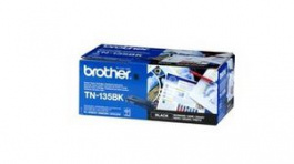 TN135BK, Toner Cartridge, 5000 Sheets, Black, Brother