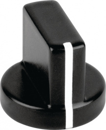 5581.4631, Aluminium wing knob with line black 17.4 mm, Mentor