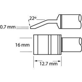 PTTC-705 [2 шт], Soldering Tip Blade, pair 16.0 mm 390 °C, Metcal