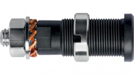 SEB 3401 Ni / SW, Laboratory socket diam. 2 mm Black CAT III, Schutzinger