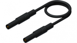 MLS SIL GG 200/1 black, Test lead diam. 4 mm Black 200 cm 1 mm2 CAT III, SKS Kontakttechnik