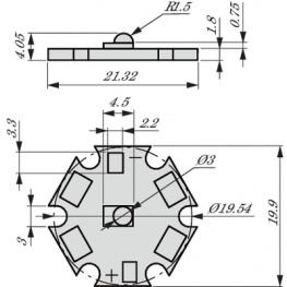 REBEL STAR CW, SMD LED Star Cool White, Barthelme