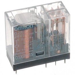 G2R-2 110AC, PCB power relay 110 VAC 0.9 VA, Omron