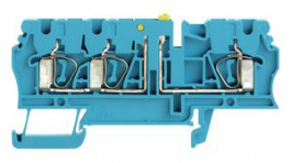 8731730000, Test Disconnect Terminal, 500V, 20A, 3 Poles, 2.5mm\x1a, Tension Clamp, Blue, Weidmuller