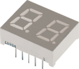 ELD425SURWA/S530-A3, 7-segment LED-display red 10.16 mm THT, Everlight