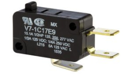 V7-1C17E9, Микропереключатель SNAP ACTION; без рычага; SPDT; 15A/125ВAC, Honeywell