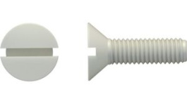 RND 610-00738 [50 шт], Countersunk Hex Polyamide Screw, Slotted, M4, 16mm, Pack of 50 pieces, RND Components