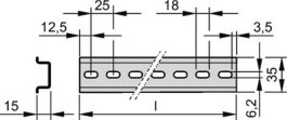 62405-010, Support rail TS 35/15 (EN 50022), Schroff