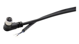 RND 205-01159, M8 Cable Connector, 2m, Right Angle, Socket, 4 Poles, A-Coded, Solder, RND Connect