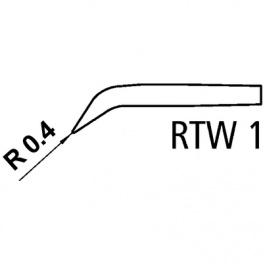 T0054465599, Tweezer soldering tip pair conical, bent 45°, Weller