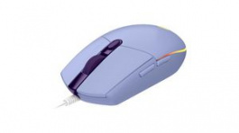 910-005853, Wired Gaming Mouse G203 8000dpi Optical Ambidextrous Violet, Logitech