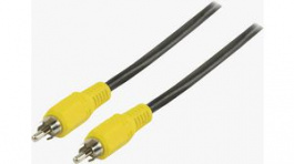 VLVP24100B50, Composite Video Cable 5 m Black, Valueline