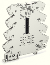 857-401, Преобразователь: разделитель сигналов/усилитель; DIN; 24ВDC, Wago