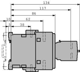 3RT10251BB40, Контактор:3-полюсный; 24ВDC; 17А; NO x3; DIN, на панель; Размер: S0, Siemens