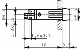 1.69.508.834/1301, LED Indicator red 24...28 VDC, RAFI