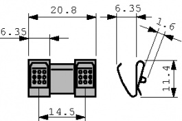 210, Single contact AA / CR2, Keystone