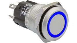 82-4551.1123, Illuminated Pushbutton Blue 16mm 12V 3 A 1 Change-Over (CO), EAO