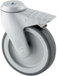 5377PJO125P30, Steering castor with brake 125 mm, Tente