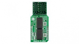 MIKROE-2246, Matrix G Click Two Green 5x7 LED Matrix Display Module 5V, MikroElektronika