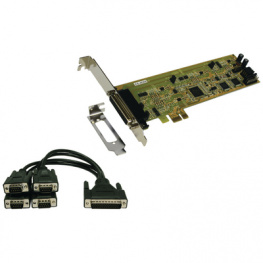 EX-45354, PCI-E x1 Card4x RS422/485 DB9M (Cable), Exsys