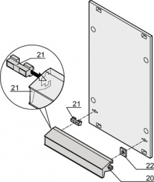 20809-292, Aluminium handle 28 TE, Schroff