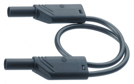 MLS WS 50/2,5 BLACK, Safety test lead diam. 4 mm Black 50 cm 2.5 mm2 CAT II, SKS Kontakttechnik