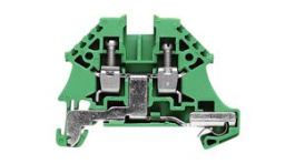 1042700000, PE Terminal, 500V, Screw, 2 Poles, 4mm\x1a, Green / Yellow, Weidmuller