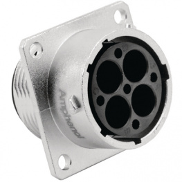 RT0016-4SNH, Square flange receptacle 4P, Amphenol