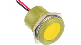 Q22F5AYXXSY28AE, LED Indicator yellow 28 VAC/DC, APEM